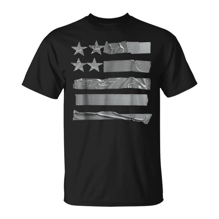 Mechanic American Flag Duct Tape  Patriotic Unisex T-Shirt