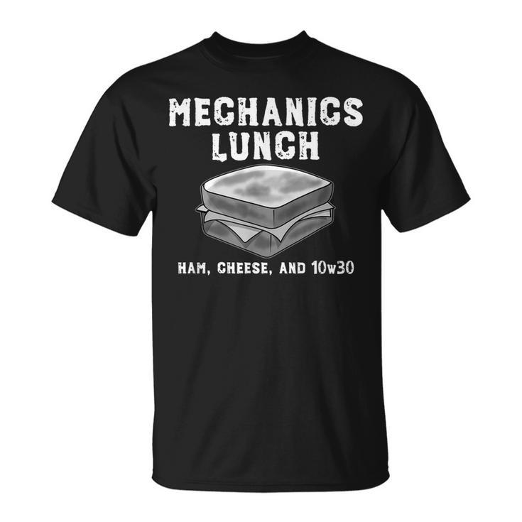 Mechanics Lunch Ham Cheese And 10W30 Funny Hot Rod Unisex T-Shirt