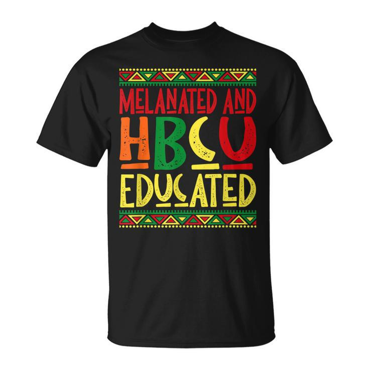 Melanated And Hbcu Educated Africa Pride Black History Month T-Shirt