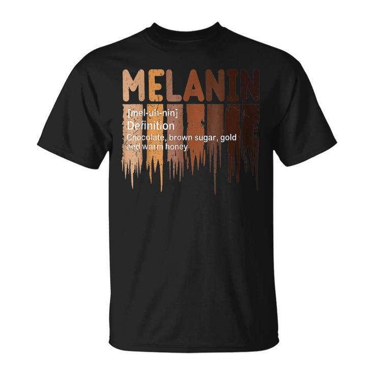 Melanin Definition African American Black Pride Melanin T-Shirt