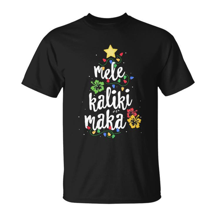 Mele Kalikimaka Shirt For Women Hawaiian Hawaii Christmas Tshirt Unisex T-Shirt