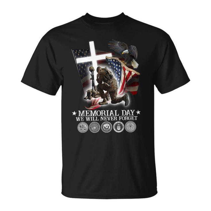 Memorial Day We Will Never Forget Veteran Lovers V3 T-Shirt