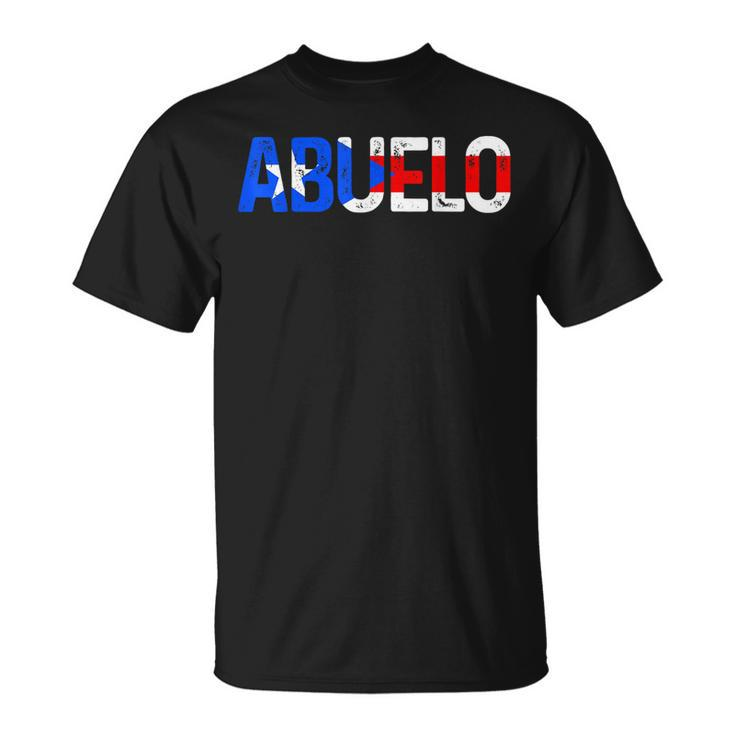 Mens Abuelo Puerto Rico Flag Puerto Rican Pride Fathers Day Gift Unisex T-Shirt