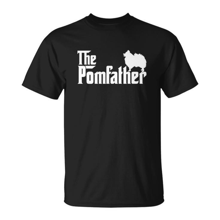 Mens Funny Pomeranian Father Dad The Pom Father Dog Lover Unisex T-Shirt