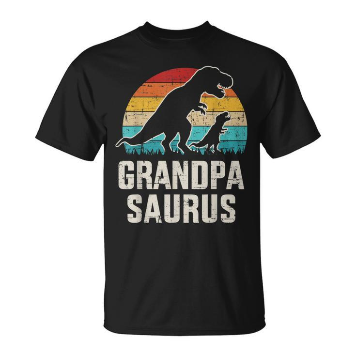 Mens Grandpasaurus Vintage Dinosaur For Grandpa From Grandkid  Unisex T-Shirt