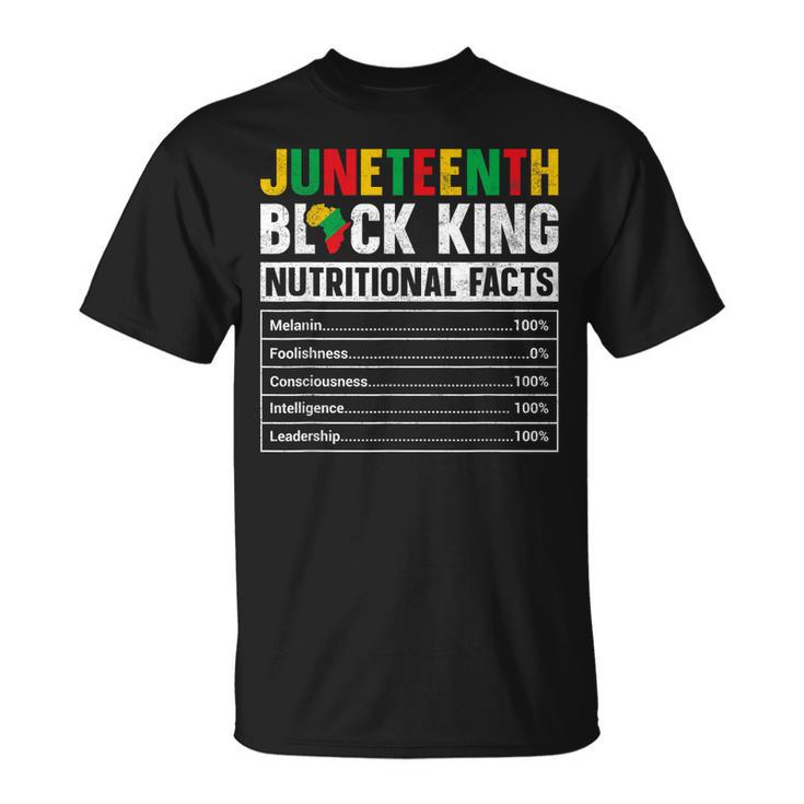 Mens Junenth Black King Nutritional Facts Melanin Men Father  Unisex T-Shirt
