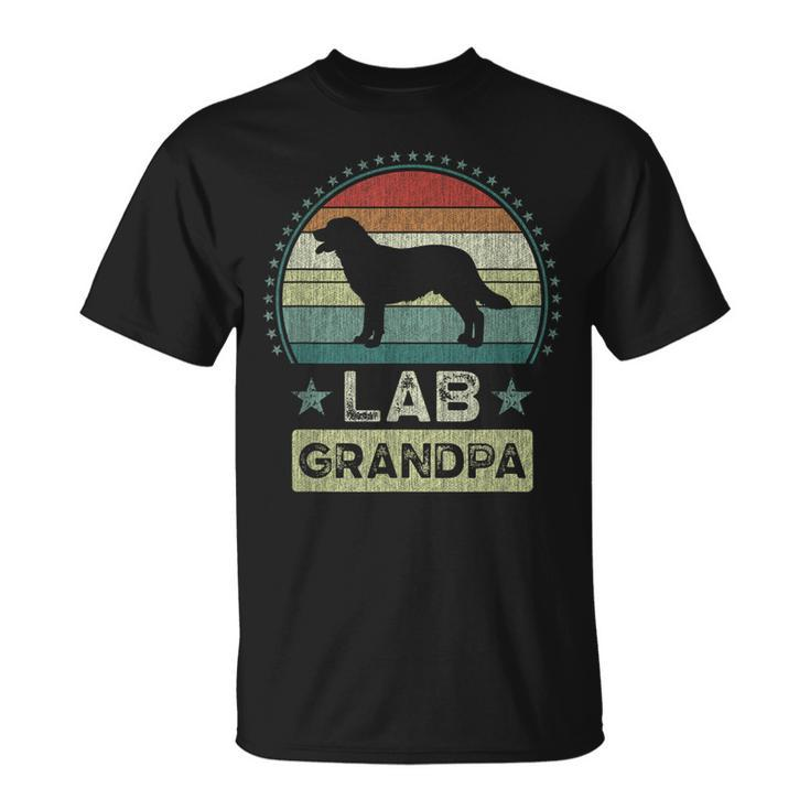 Mens Lab Grandpa Fathers Day Labrador Grandfather  Unisex T-Shirt