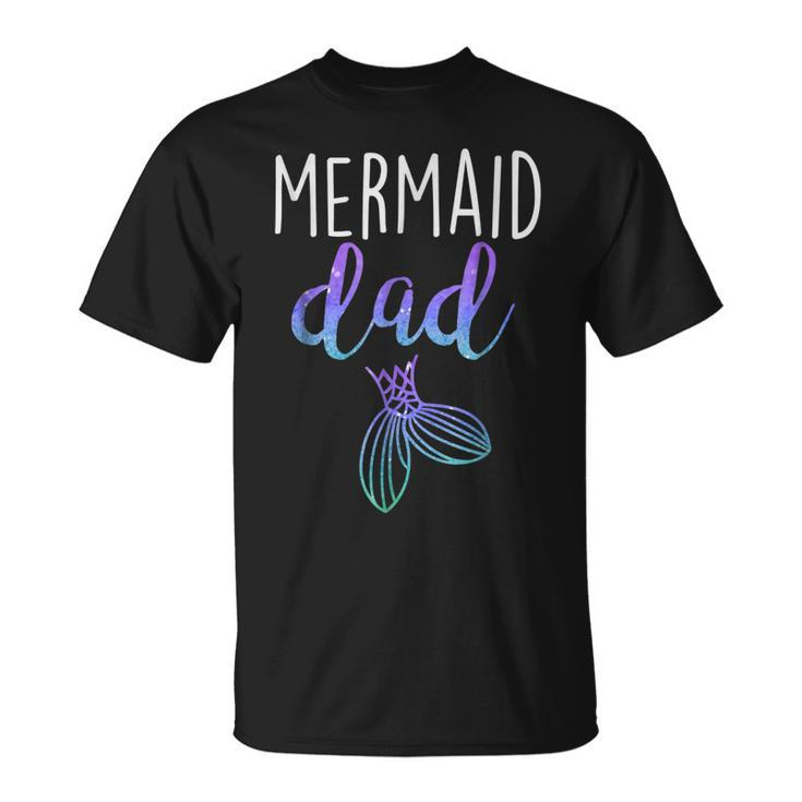 Mens Mermaid Dad Mermaid Birthday Party Shirt Unisex T-Shirt