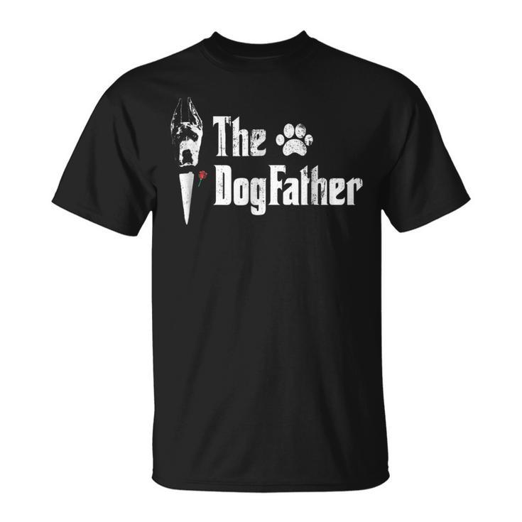 Mens The Dogfather Great Dane Dog Dad Tshirt Fathers Day Gift Unisex T-Shirt