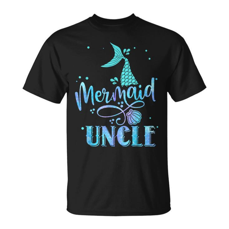 Mermaid Uncle Funny Merman Family Matching Party Squad Unisex T-Shirt
