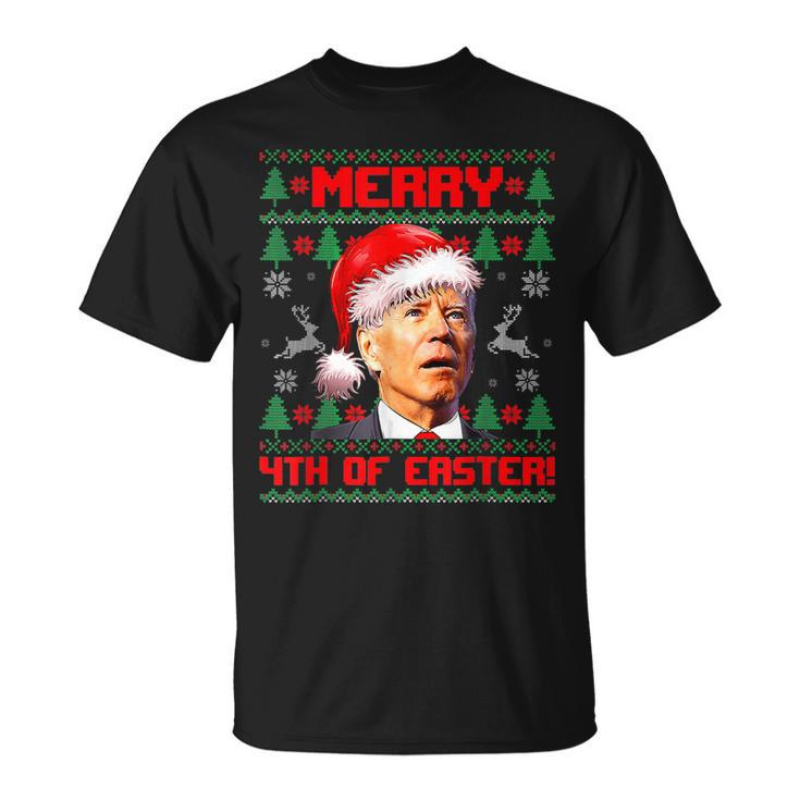 Merry 4Th Of Easter Joe Biden Christmas Ugly Sweater V3T-shirt