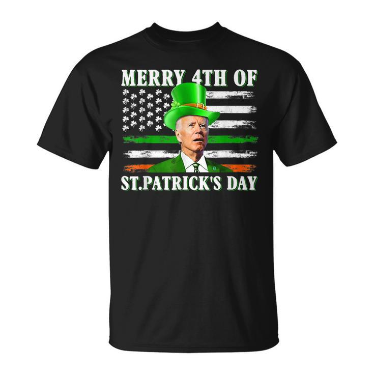 Merry 4Th Of St Patricks Day Joe Biden St Patricks Day T-Shirt