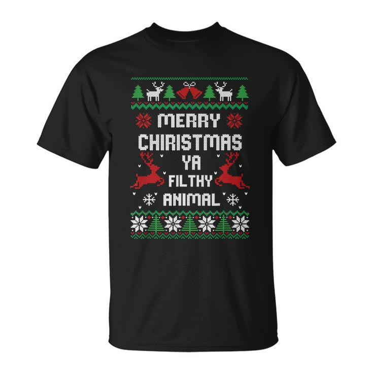Merry Christmas Animal Filthy Ya 2021 Tshirt Unisex T-Shirt