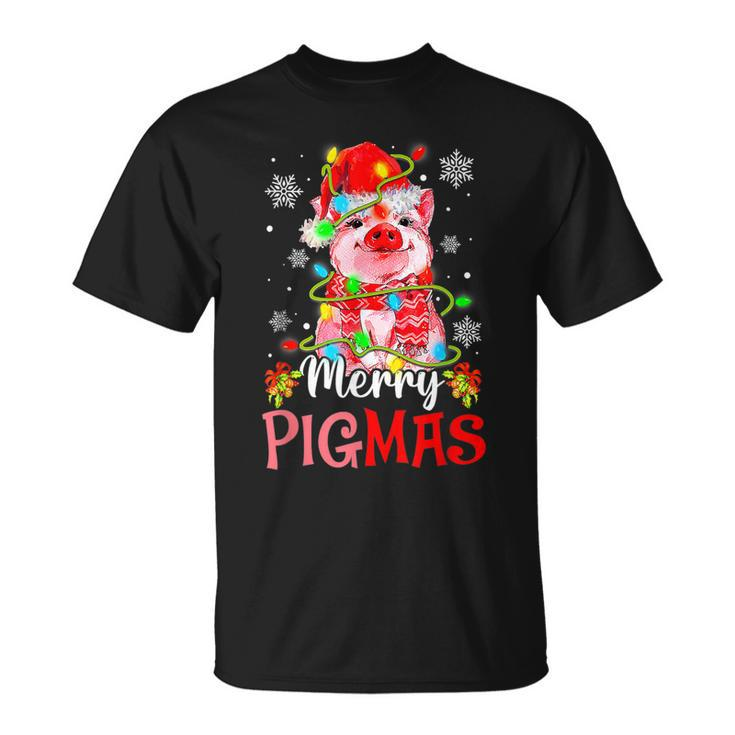 Merry Pigmas Pig Christmas Pajama For Pig Lover T-shirt