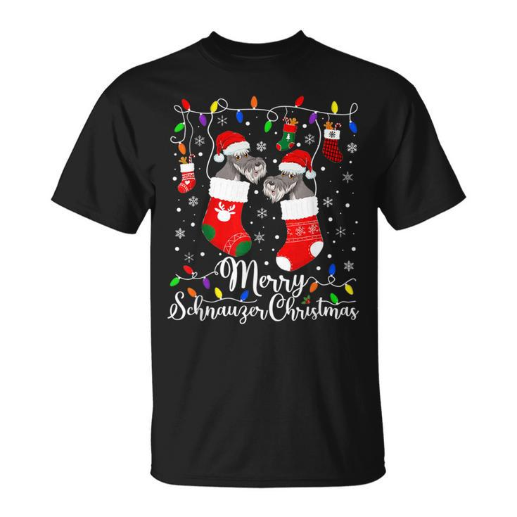 Merry Schnauzer Christmas Mini Schnauzer Xmas Party T-shirt