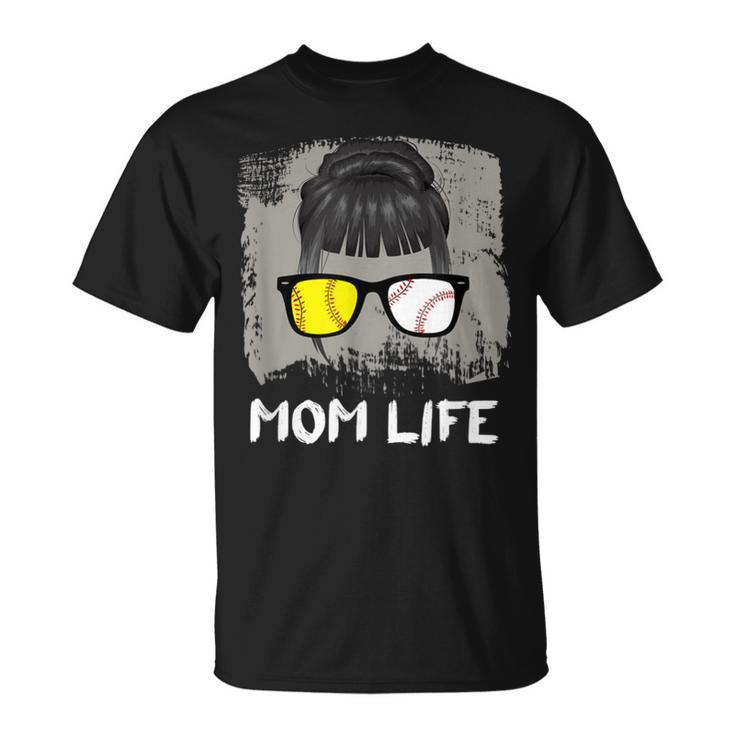Mom Life Sport Mother Sunglasses Softball BaseballUnisex T-Shirt