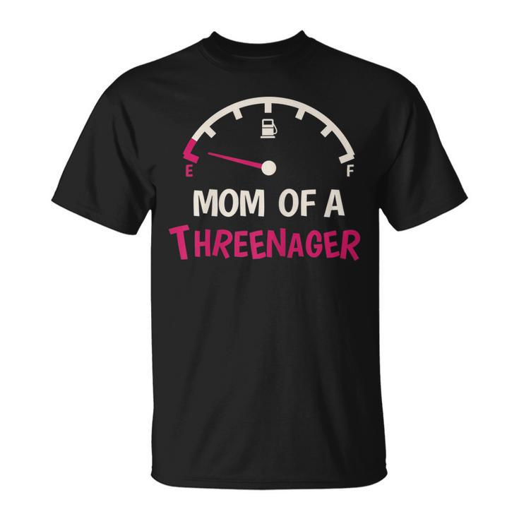 Mom Of A Threenager 3Rd Birthday Kid Princess Crown Gift For Womens Unisex T-Shirt
