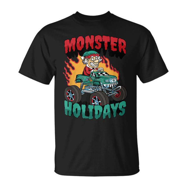 Monster Ferien Weihnachtsmann Elf T-Shirt