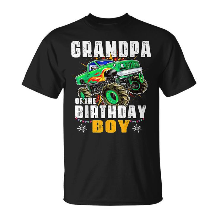 Monster Truck Family Matching Grandpa Of The Birthday Boy Unisex T-Shirt