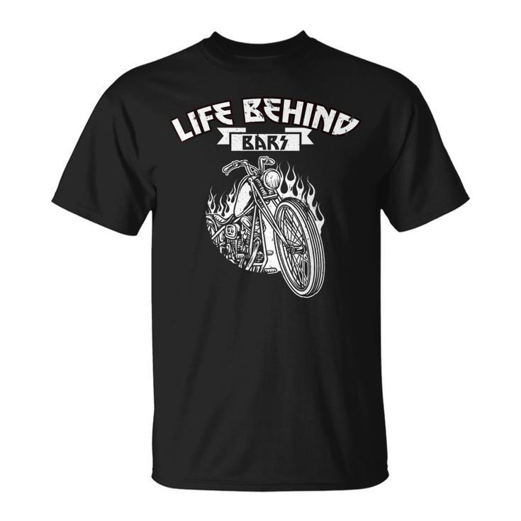 Motorcycle Life Biker Behind Bars Unisex T-Shirt