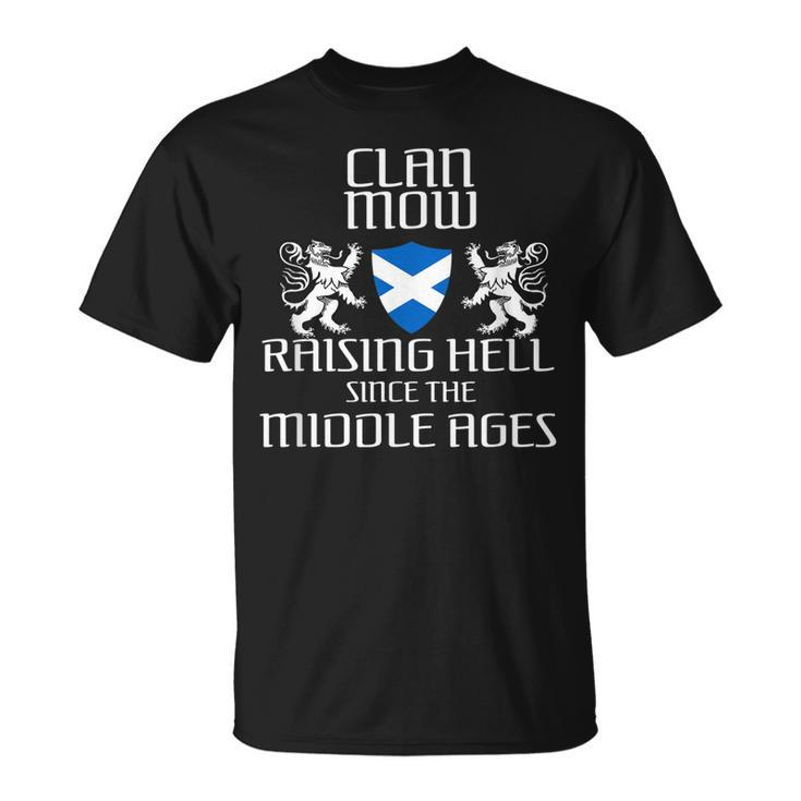 Mow Scottish Family Scotland Name Clan Lion T-shirt