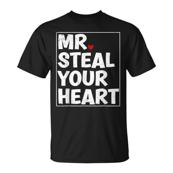 Mr Steal Your Heart Valentines Day Boys Kids T-Shirt