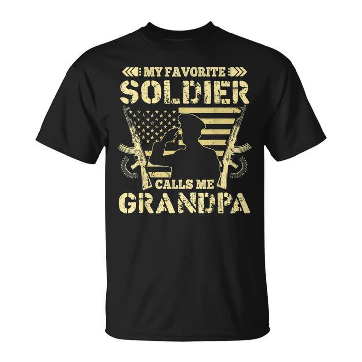 My Favorite Soldier Calls Me Grandpa Proud Unisex T-Shirt