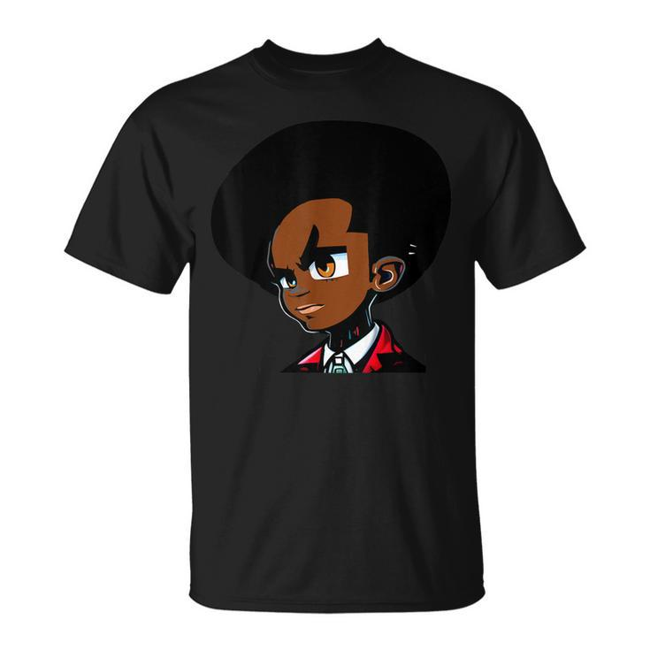 Natural Hair Afro Young Black Student  Unisex T-Shirt