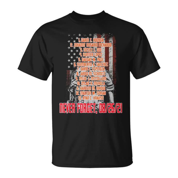 Never Forget Of Fallen Soldiers 13 Heroes Name Unisex T-Shirt