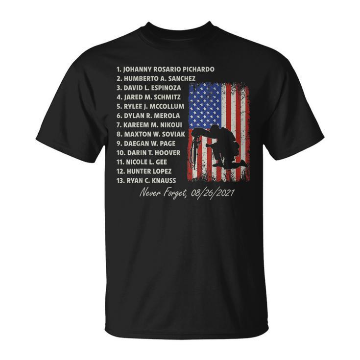 Never Forget The Names Of 13 Fallen Soldiers Unisex T-Shirt