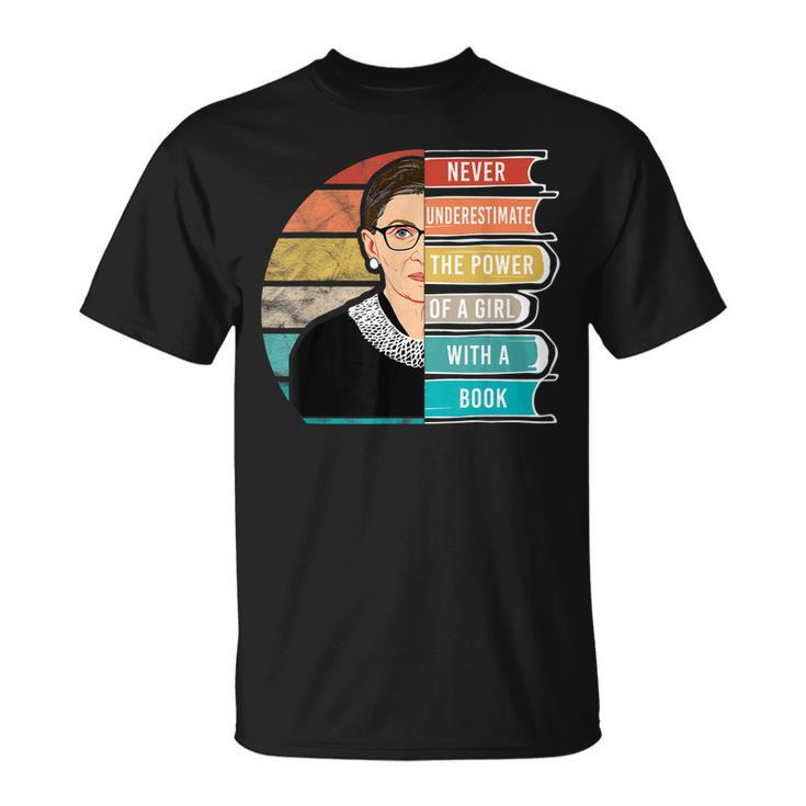 Never Underestimate The Power Of A Girl With Book Rbg Unisex T-Shirt