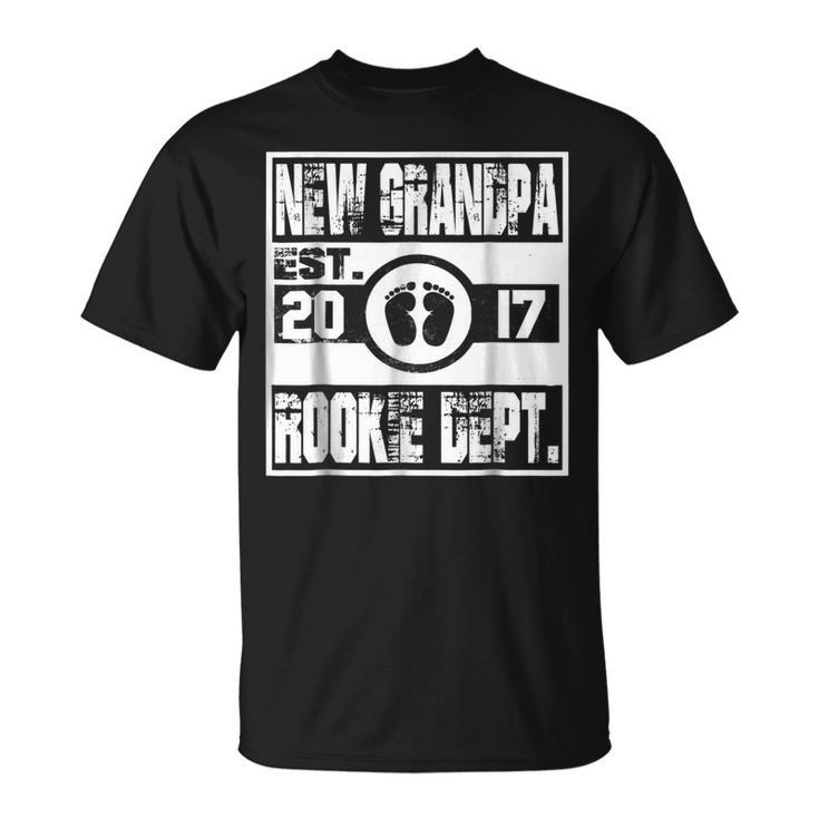 New Grandpa Est 2017 Rookie Dept Unisex T-Shirt