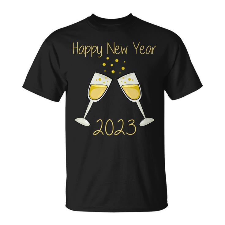 New Years Eve With Champagne Toast Happy New Year 2023 T-shirt