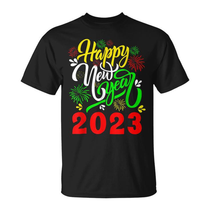 New Years Eve Party Supplies Nye 2023 Happy New Year V6 T-shirt