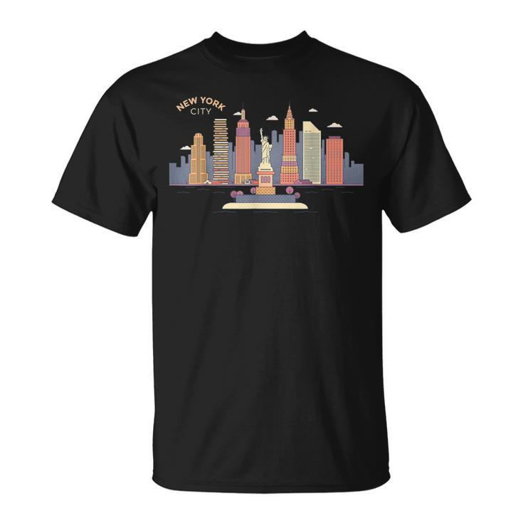 New York City Skyline Ny Vintage New York City Nyc T-shirt