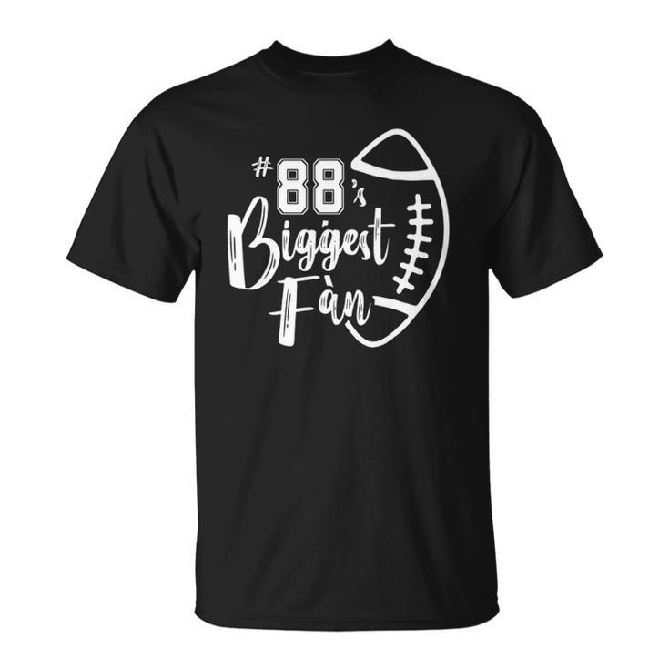 Number 88S Biggest Fan Football Player Mom Dad T-shirt