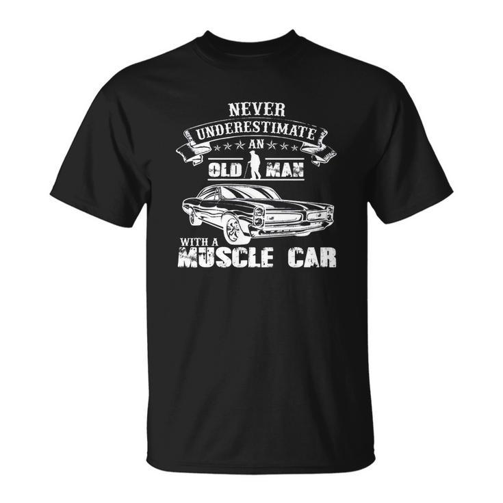 Old Man With A Muscle Car T-shirt