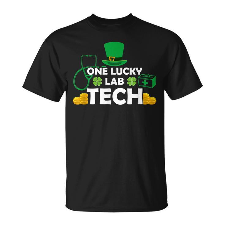 One Lucky Laboratory Lab Tech St Patricks Day Leprechaun T-Shirt