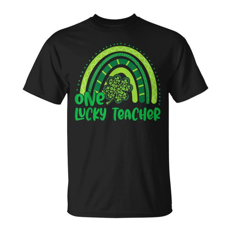 One Lucky Rainbow Teacher St Patrick’S Day Men Women V2 T-Shirt