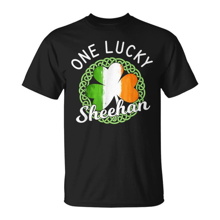 One Lucky Sheehan Irish Family Name Unisex T-Shirt