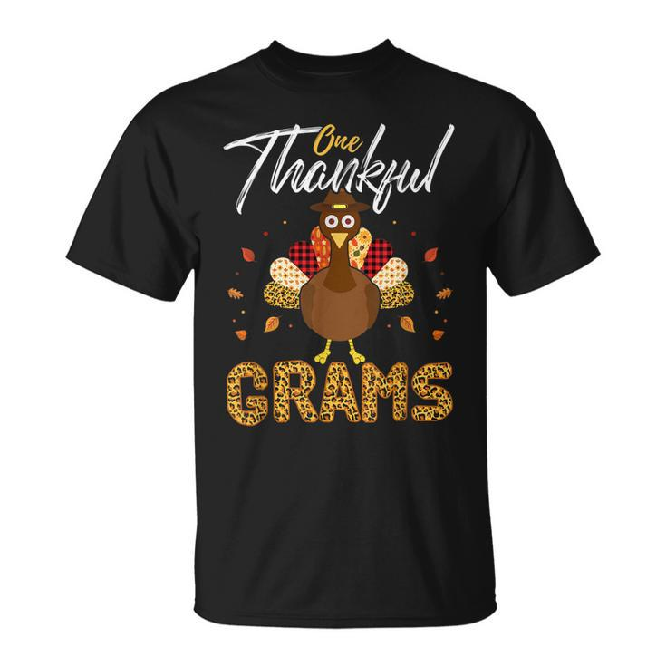 One Thankful Grams Grandma Turkey Thanksgiving Family Gift Unisex T-Shirt