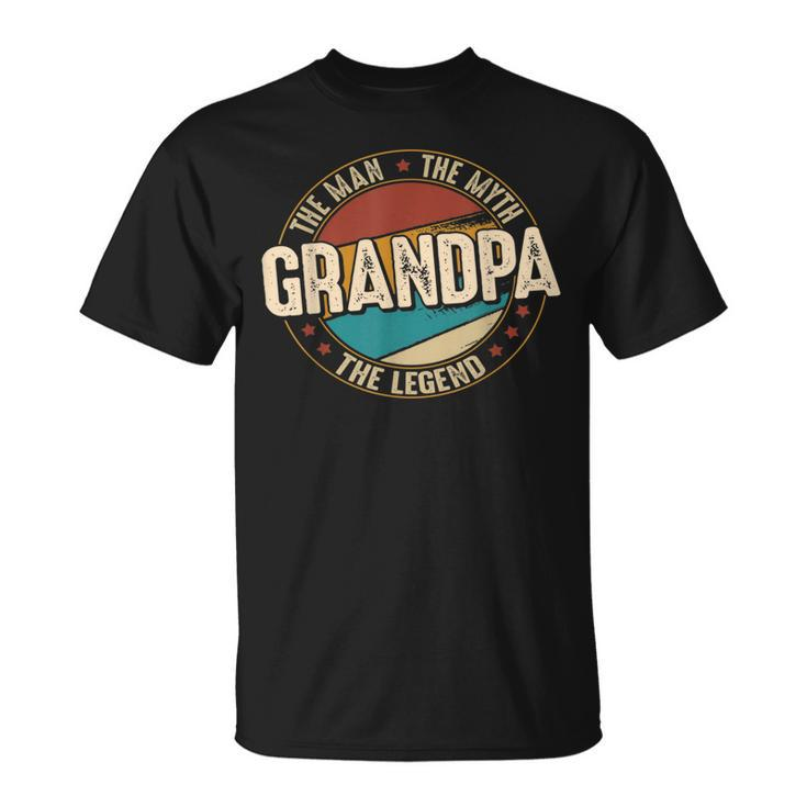 Opa Man Myth Legend Lustiger Vatertag Opa V3 T-Shirt