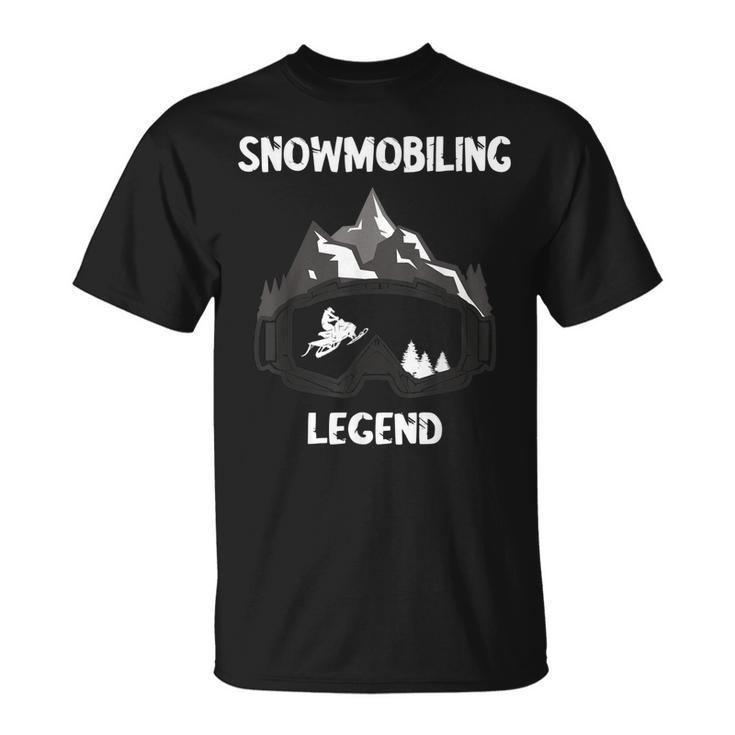 Optimized Schneemobil-Legende T-Shirt, Winterrennen für Schneemobilfahrer