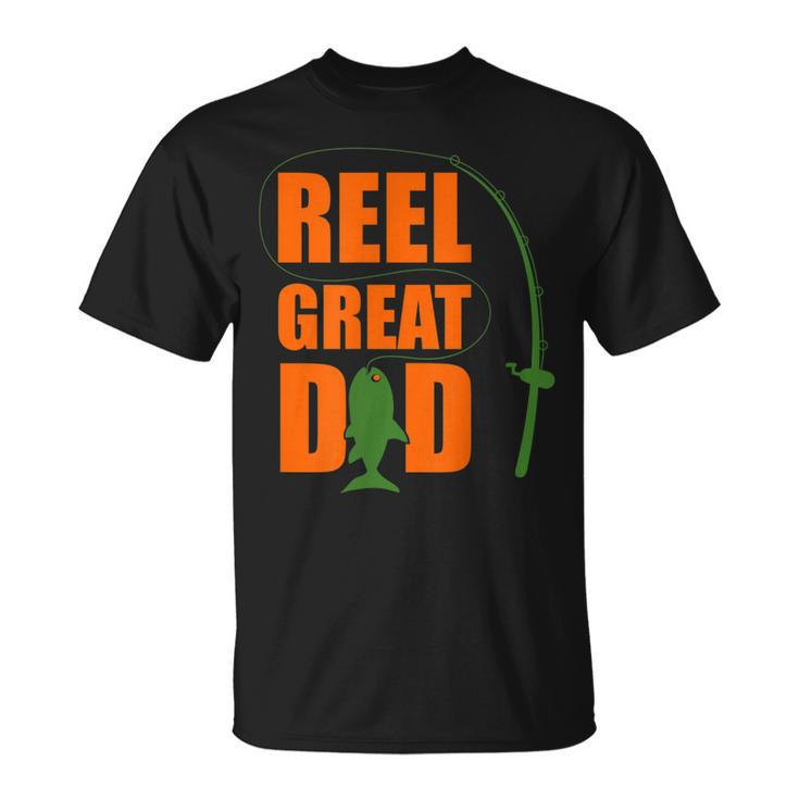 Orange FatherS Day Design For Fisherman Reel Great Dad Gift For Mens Unisex T-Shirt