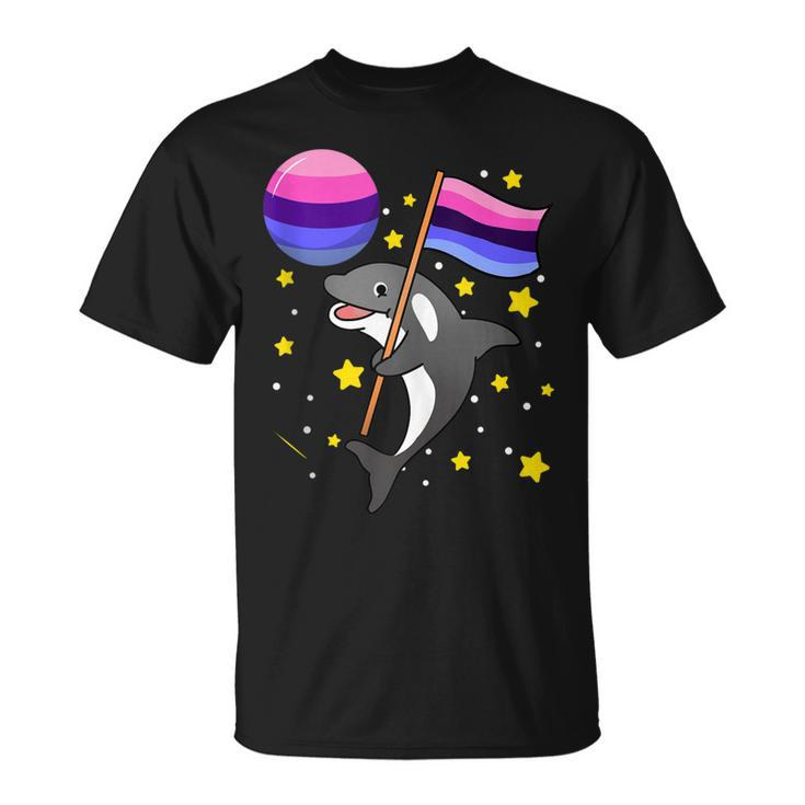 Orca In Space Omnisexual Pride  Unisex T-Shirt