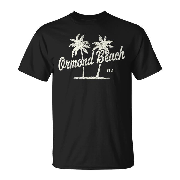 Ormond Beach Florida Vintage 70S Palm Trees Graphic T-shirt