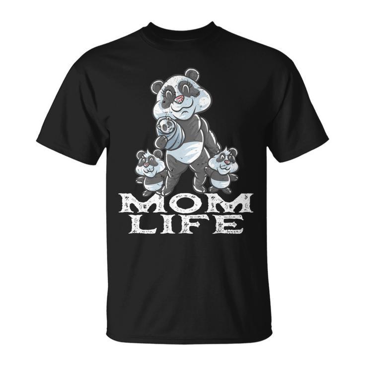 Panda-Bär Mom Life Beste Mama Mutter Muttertag Pandas T-Shirt