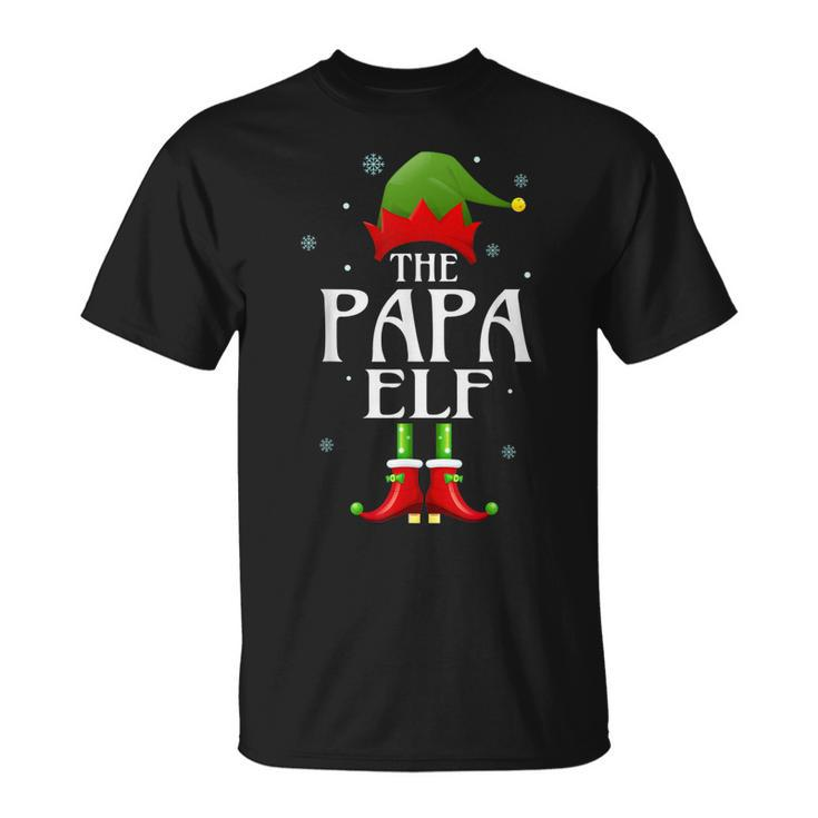 Papa Elf Xmas Matching Family Group Christmas Party Pajama Unisex T-Shirt