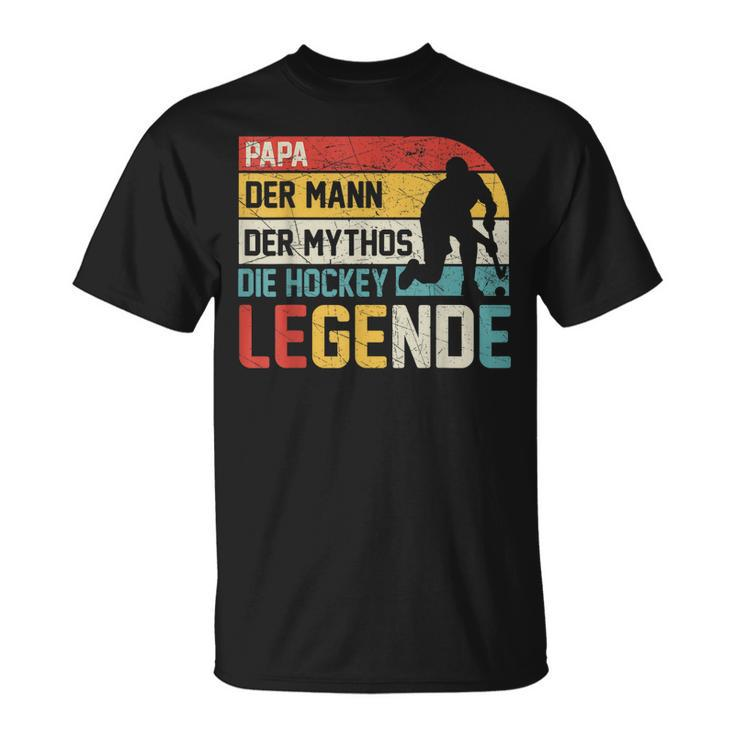Papa Hockey Legende T-Shirt, Retro Hockeyspieler Design