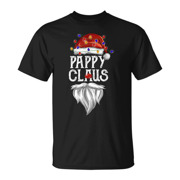 Pappy Claus Santa Hat Christmas Light Best Pappy Ever Gift Unisex T-Shirt